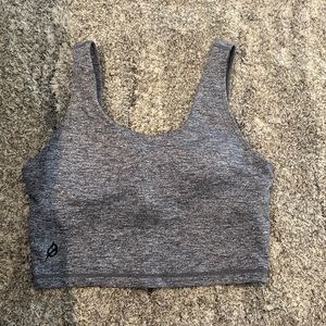 Faith Crop Top- Heathered Grey